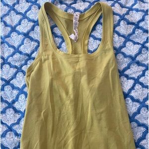 yellow swiftly tech lululemon top
